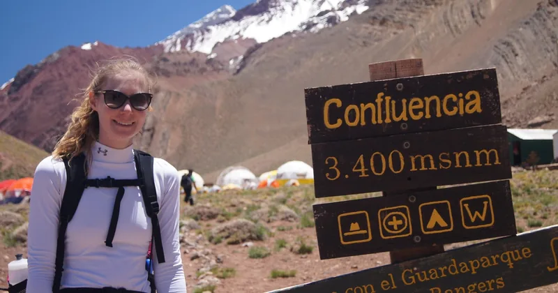 Wanderung zum Lager Confluencia am Aconcagua